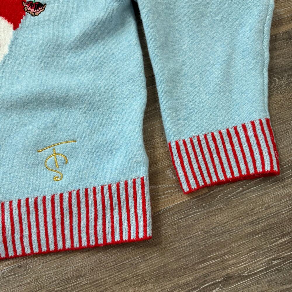 Taylor Swift Blue Sweater Hearts TS Logo 2XL - Picture 9 of 13